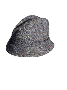 Fedora style hat grey speckled
